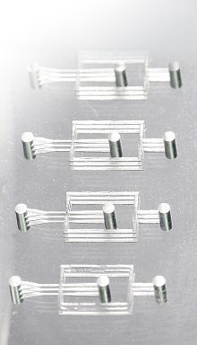 We laser microfluidics directly into the glass - no need for bonding or glueing